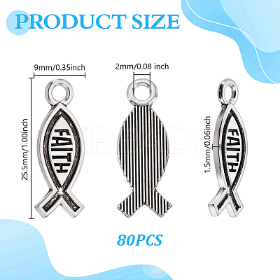 80Pcs Tibetan Style Zinc Alloy Pendants FIND-GA0008-15-1
