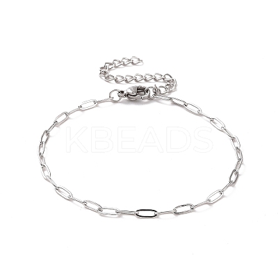 Non-Tarnish 304 Stainless Steel Cable Chain Bracelet for Men Women BJEW-E031-05G-P-1
