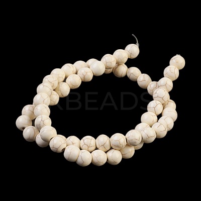 Synthetic Turquoise Beads Strands TURQ-G106-8mm-02Q-1