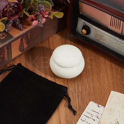1Pc Ceramic Mini Pet Cremation Urn AJEW-GF0012-42-1