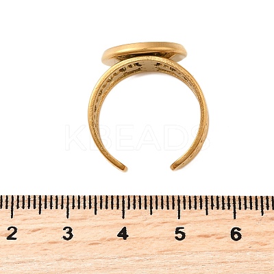 304 Stainless Steel Cuff Ring Components STAS-V012-01C-G-1