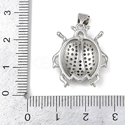 Brass Micro Pave Cubic Zirconia Pendants KK-A260-07B-P-1