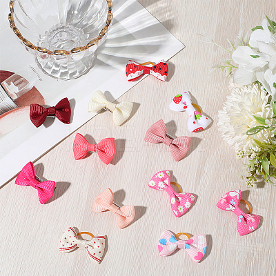 48Pcs Polyester & Iron Alligator Hair Clips AJEW-CN0004-10-1