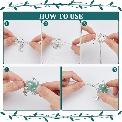 3Pcs Brass Macrame Pouch Necklaces NJEW-WR00007-1