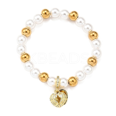 Brass Stretch Bracelets BJEW-C098-07B-1