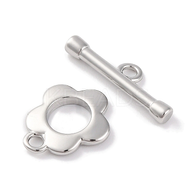 Rack Plating Eco-Friendly Brass Toggle Clasps KK-S403-14P-1