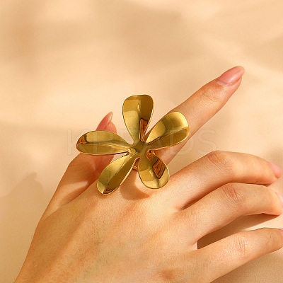 306 Stainless Steel Finger Rings for Women RJEW-P179-01G-1
