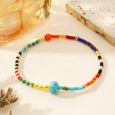 Bohemian Style Natural Mixd Gemstone Beaded Stretch Bracelets for Women LS-LO1270-1-1