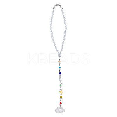 Cloud Resin Pendant Decoration HJEW-DR00020-1