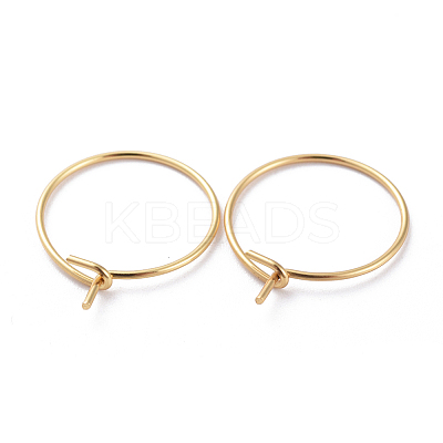 316 Surgical Stainless Steel Hoop Earring Findings LS-X-STAS-J025-01A-G-1