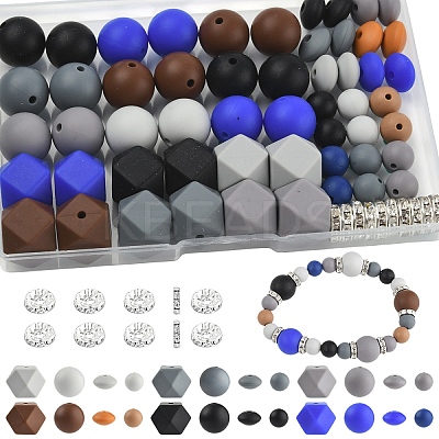 162Pcs Silicone Beads SIL-YW0001-92-1