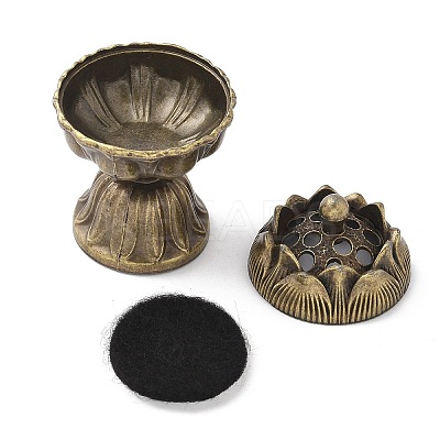 Alloy Incense Burner DJEW-D300-01F-AB-1