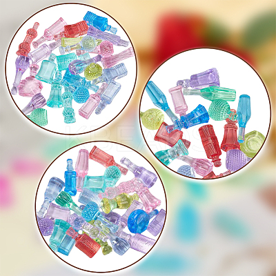 100Pcs Plastic Beads KY-CP0001-14-1
