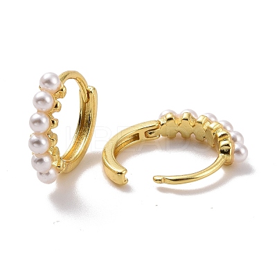 Plastic Pearl Beaded Hoop Earrings EJEW-A072-13LG-1