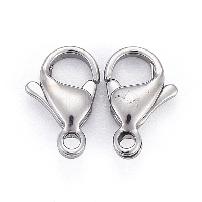 Tarnish Resistant 304 Stainless Steel Lobster Claw Clasps X-STAS-AB11-1