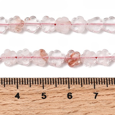 Natural Red Hematoid Quartz/Ferruginous Quartz Beads Strands G-B138-C19-01-1