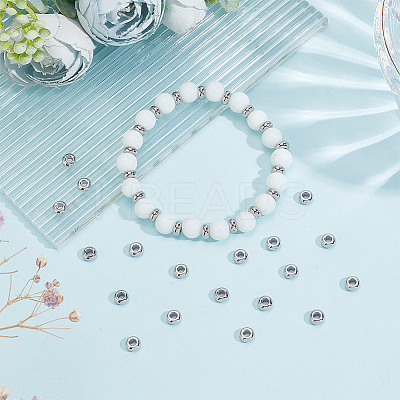 200Pcs 304 Stainless Steel Beads STAS-AR0001-92-1