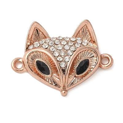 Alloy Crystal Rhinestone Fox Connector Links Charms FIND-M052-04KCG-NR-1