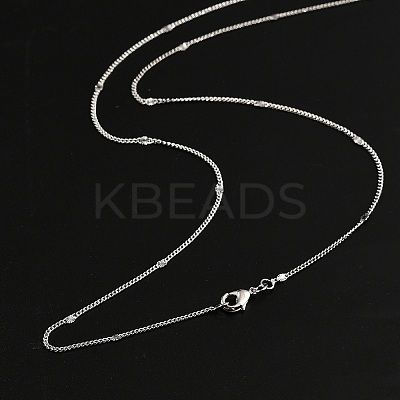 2mm Rack Plating Brass Curb Chain Necklaces for Women Men MAK-L044-24P-1