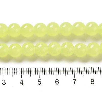 Imitation Jade Glass Beads Strands X-DGLA-S076-8mm-17-1