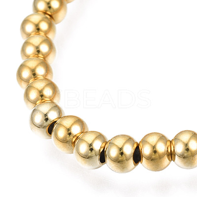 201 Stainless Steel Round Beaded Stretch Bracelet for Men Women BJEW-N017-163A-02-1