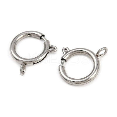 304 Stainless Steel Spring Ring Clasps LS-STAS-B095-05H-P-1