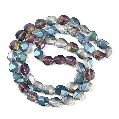 Electroplate Glass Beads Strands EGLA-C009-01A-HP02-1