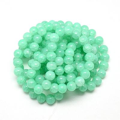 Baking Paint Crackle Glass Bead Strands DGLA-Q023-4mm-YS19-1