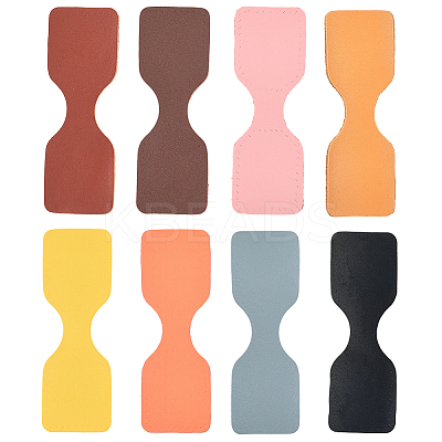 8 Bags 8 Colors Cowhide Purse Suspension Clasps Bag Strap Connector Fabric PURS-CL0001-04A-1