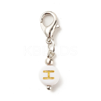 Plating Acrylic Pendants Decoration HJEW-JM00627-1