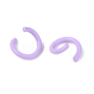 Spray Painted Iron Open Jump Rings IFIN-T017-04B-15-1