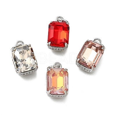 Brass Glass Charms KK-V011-32P-1