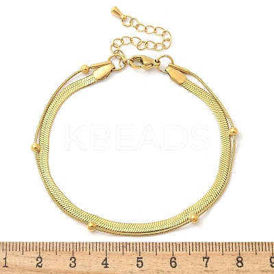 304 Stainless Steel Herringbone Chains & Snake Chain Bracelets LS-BJEW-U019-04G-05-1