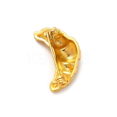 Alloy Croissant Brooch Pin LS-JEWB-F019-01G-1