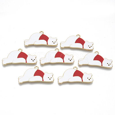 Alloy Enamel Pendants X-ENAM-T011-36KC-RS-1