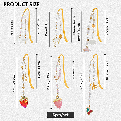 Alloy Hook Bookmark AJEW-GO00032-1