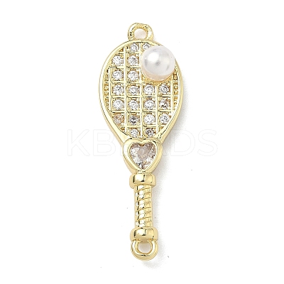 Brass Micro Pave Clear Cubic Zirconia Pendants LS-KK-I476-10G-1