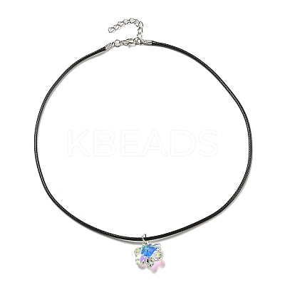 Waxed Cord Necklaces NJEW-P310-03P-01-1