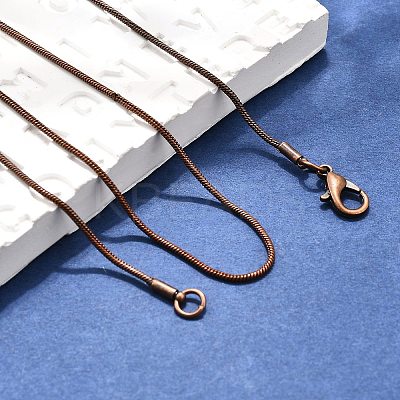 Brass Round Snake Chain Necklace Making LS-KK-F763-07R-1
