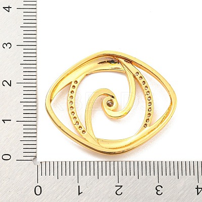 Brass Pave Clear Cubic Zirconia Cabochons KK-P243-06G-1
