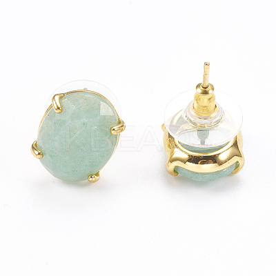 Natural & Synthetic Gemstone Stud Earrings EJEW-L196-04-1