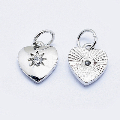 Brass Micro Pave Cubic Zirconia Charms LS-RB-I078-67P-NR-1