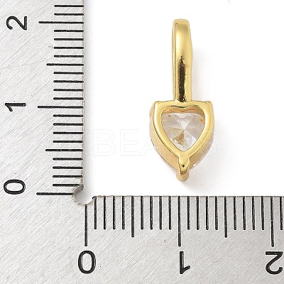 Brass Micro Pave Cubic Zirconia Pendants KK-U050-15G-02-1