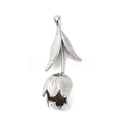 Three-Dimensional Flower Brass Pendants KK-V006-02P-02-1