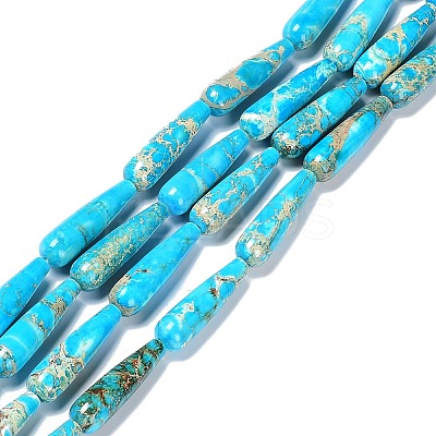 Dyed Natural Imperial Jasper Beads Strands G-G0001-C01-01-1
