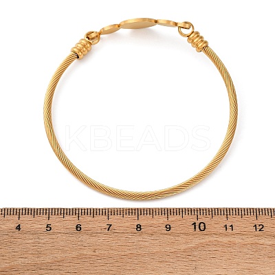 Religion 304 Stainless Steel Bangles for Women BJEW-K280-01G-1