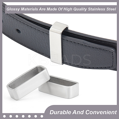 Stainless Steel Loop Keepers STAS-WH0031-42-1