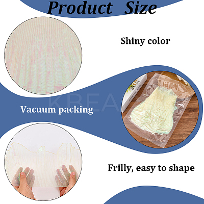 10 Yards Lucency Polyester Pleated Lace Trim OCOR-GF0004-74F-1
