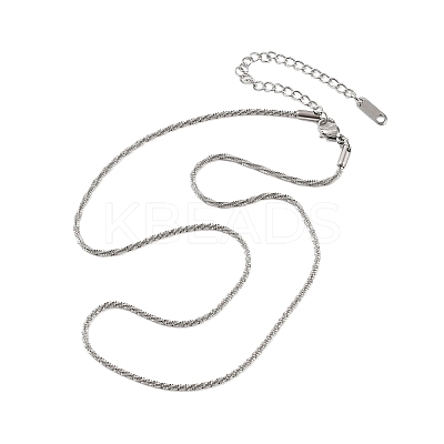2MM 304 Stainless Steel Link Chain Necklaces for Women NJEW-B131-10P-1
