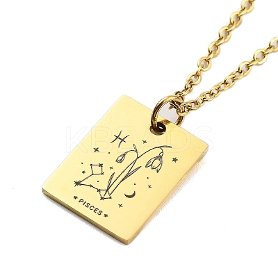 Birthday Flower 304 Stainless Steel Pendant Nacklaces For Women STAS-S124-03G-12-1